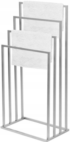 Bathroom coat hanger Freestanding bar Framado in grey and silver tones