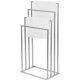 Bathroom coat hanger Freestanding bar Framado in grey and silver tones