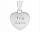  Silver pendant 925 heart smooth engraving