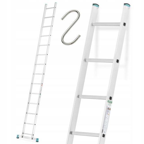 Higher ladder 5.5 m aluminum 1 x 14 to 150 kg