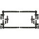 Hinges for gates and doors - ANGLE BELT HINGE FOR DOORS 600x50MM SET 12 ELEMENTS