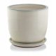 Pots and planters for outdoor and garden Polnix flowerpot 34 cm x 41 x 34 cm diameter 41 cm ceramic cream