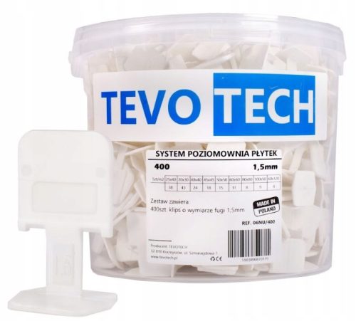 TEVOTECH tile leveling clamps/clips 400 pcs.