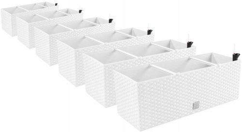  Prosperplast flowerpot 309 cm x 19.5 x 18.5 cm plastic white