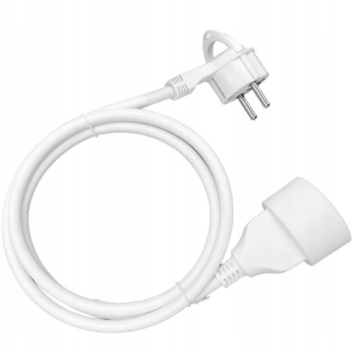 Orno single extension cable 1.5 m, 1 pc. sockets, white