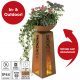  Easymaxx flowerpot 72 cm x 34 x 69 cm, metal, brown and beige tones