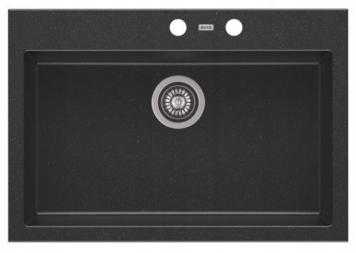 Moderno Buddy 60 single-bowl sink, black granite