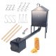  Solid Metal Smokehouse with Fish Hooks Set