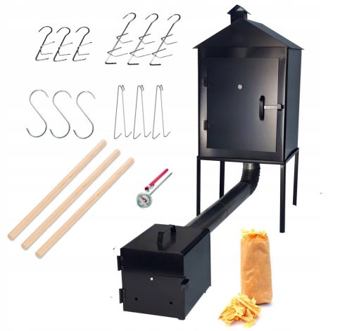  Complete Metal Smokehouse + Fish Hooks and Kindling
