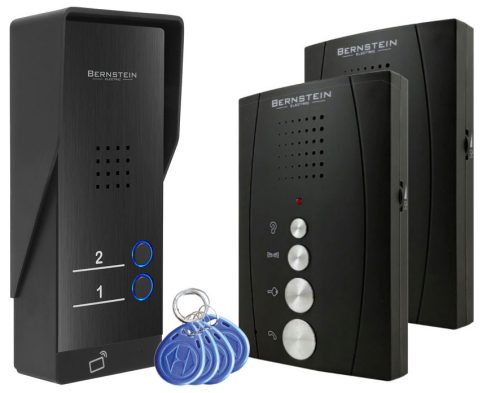 Bernstein ADS-22RU wired two-family intercom, black