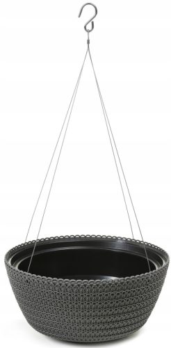  Flowerpot Lamela 24 cm x 24 x 13.2 cm diameter 24 cm plastic black