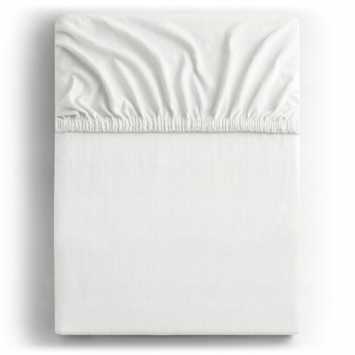  Drap jersey blanc avec élastique, coton, 160x200