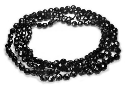  Black Fashion Necklace Kiara Mega Very Long Prom 20s Pearls