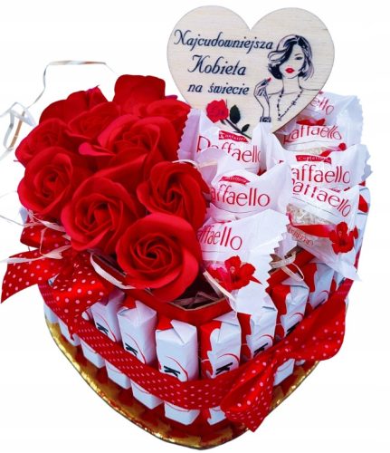  KINDER Chocolate Cake Gift for Her Soap Roses 30 prezentibalon_pl