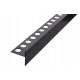 Shower tray glass mosaic sloping edge strip black matt square 120 x 120 cm