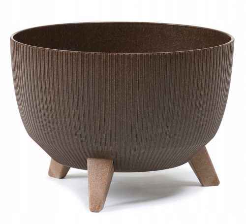  Lamela flowerpot, 29 cm x 29 x 18.3 cm, diameter 29.2 cm, plastic in brown and beige tones