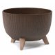  Lamela flowerpot, 29 cm x 29 x 18.3 cm, diameter 29.2 cm, plastic in brown and beige tones