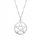  Silver necklace pentagram white pentacle star