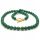  WOMEN'S NECKLACE Stones Malachite Pressed 55 cm