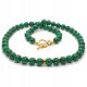  WOMEN'S NECKLACE Stones Malachite Pressed 55 cm