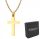  CROSS PENDANT GOLD/GOLD PLATED STEEL 316L