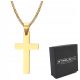  CROSS PENDANT GOLD/GOLD PLATED STEEL 316L