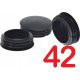 Shade net for fence - plugs fi 42, pipe plugs, caps, black, 100 pcs