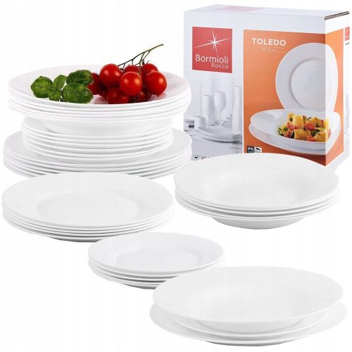  Dinner set for 12 people 36 pieces Toledo BORMIOLI ROCCO