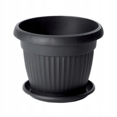  Prosperplast flowerpot 35 cm x 35 x 27.5 cm diameter 35 cm plastic in brown and beige tones + Prosperplast flowerpot stand 29 cm plastic