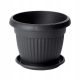  Prosperplast flowerpot 35 cm x 35 x 27.5 cm diameter 35 cm plastic in brown and beige tones + Prosperplast flowerpot stand 29 cm plastic