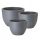  Form-Plastic flowerpot, 29.5 cm x 29.5 x 22 cm, diameter 29.5 cm, plastic shades in grey and silver