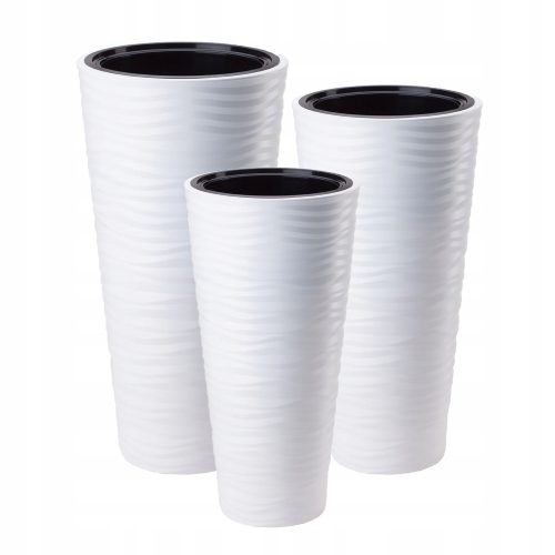  Form-Plastic flowerpot 29.5 cm x 29.5 x 56.5 cm diameter 29.5 cm plastic white