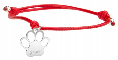  925 SILVER BRACELET DOG CAT PAW engraving