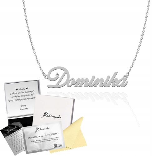  Necklace with the name DOMINIKA silver BOARD GAME