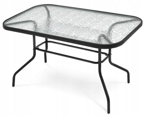 Table de jardin et terrasse - Table rectangulaire en métal Mat-Company 120 x 70 x 70 cm noir