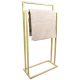 Bathroom Clothes Hanger Freestanding Framado Rail, Yellow and Gold Tones