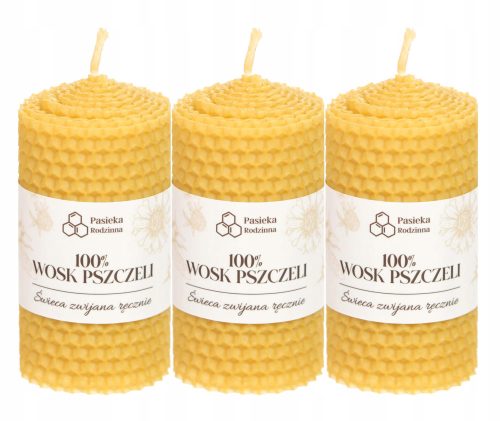 Candles Traditional honey beeswax candle Pasieka Zen 3 pcs.