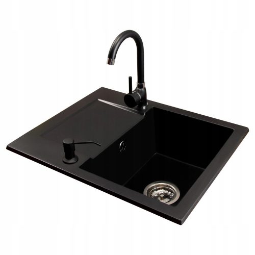 Brado Donzo single-bowl sink, black granite