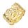  OPENWORK GOLD RING Wedding ring FLOWERS 333 r19