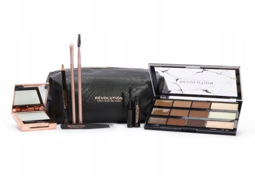  Makeup Revolution Brow Shaping Kit With Bag Gift Set - gift set