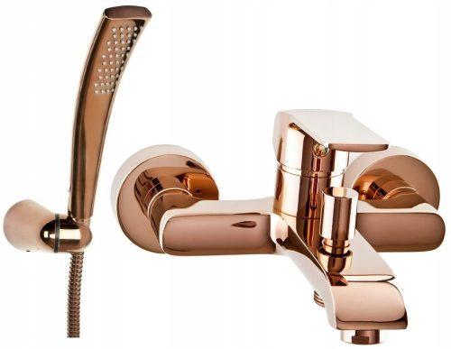 Valvex Aurora Rose Gold White Wall Mounted Bath and Shower Faucet