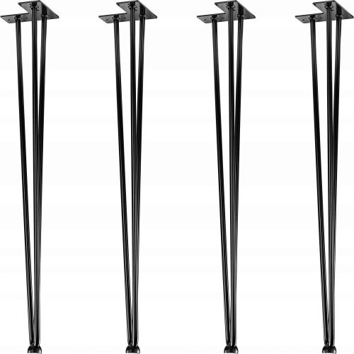  4x METAL TABLE LEGS HAIRPIN LEGS 71 CM 3 RODS
