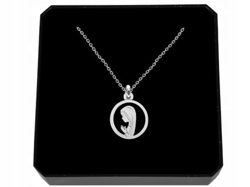  SILVER NECKLACE 925 MEDALLION OUR LADY OF FATIMA