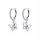  Silver Earrings ORNAMO Hanging Butterflies on a Ring White Cubic Zirconia Silver 925