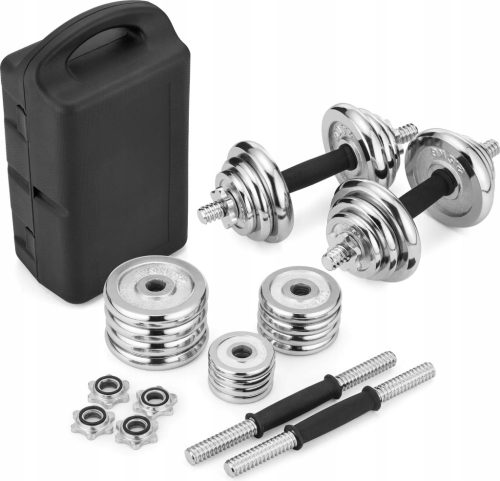  Gymtek Chrome Adjustable Dumbbells Set