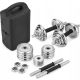  Gymtek Chrome Adjustable Dumbbells Set