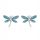  Fraise silver earrings S925 dragonflies light green