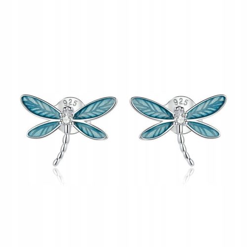  Fraise silver earrings S925 dragonflies light green