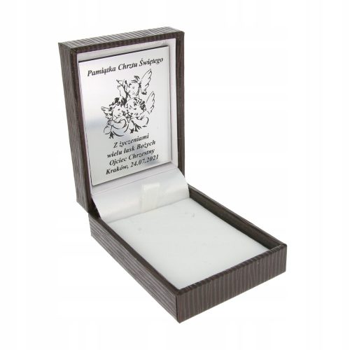  Leather box packaging ENGRAVING Communion Baptism