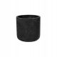  Pottery pots 15 cm x 15 x 14 cm made of black ceramic